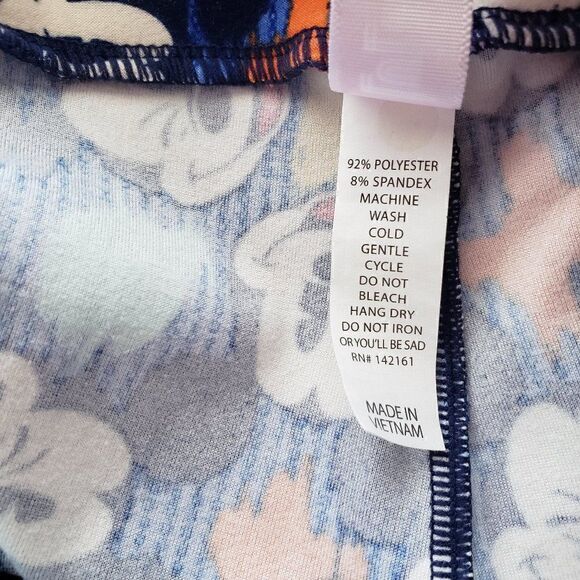 LuLaroe One Size Mickey Disney Leggings Blue Soft Eye Wink Winking Irregular - Picture 9 of 9